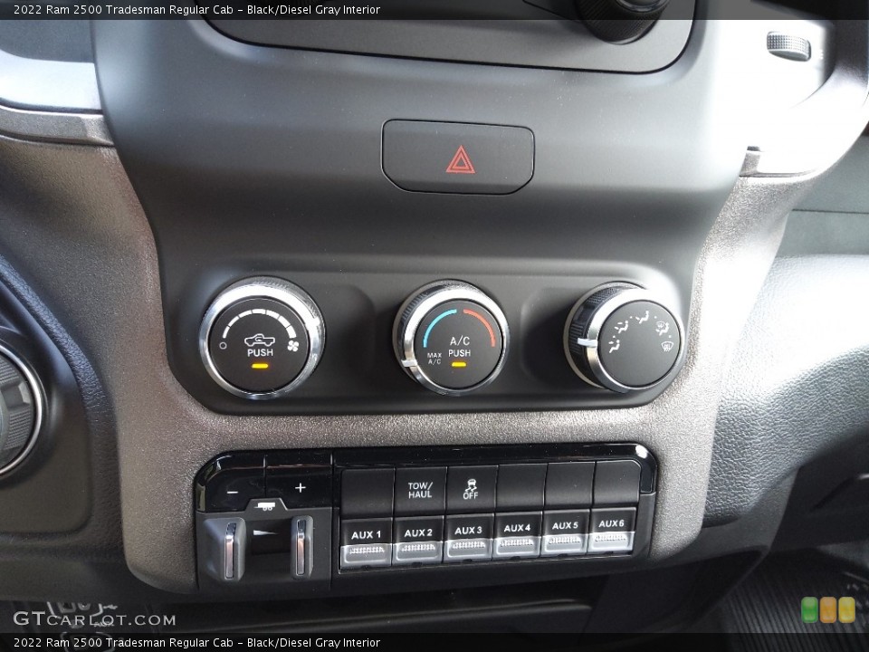 Black/Diesel Gray Interior Controls for the 2022 Ram 2500 Tradesman Regular Cab #144608892