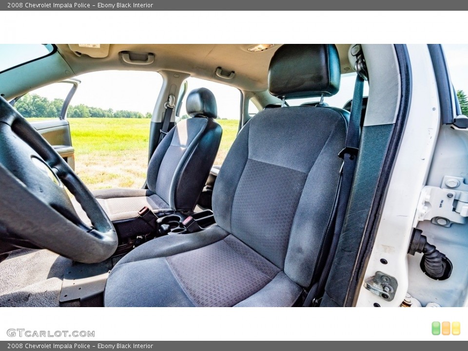 Ebony Black Interior Front Seat for the 2008 Chevrolet Impala Police #144609504