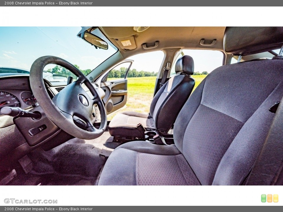 Ebony Black Interior Front Seat for the 2008 Chevrolet Impala Police #144609519