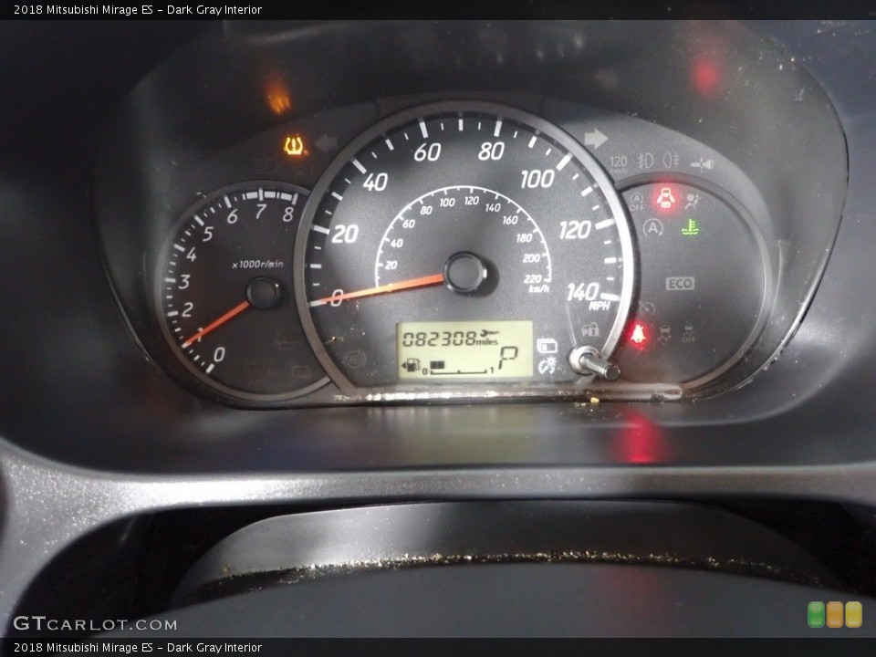 Dark Gray Interior Gauges for the 2018 Mitsubishi Mirage ES #144609882