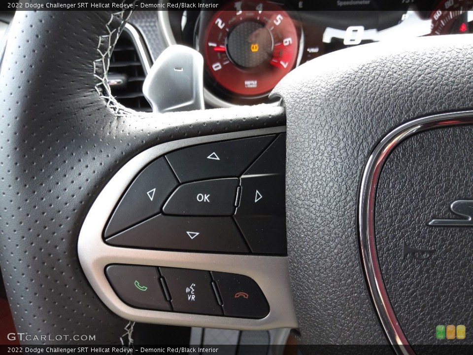 Demonic Red/Black Interior Steering Wheel for the 2022 Dodge Challenger SRT Hellcat Redeye #144610014