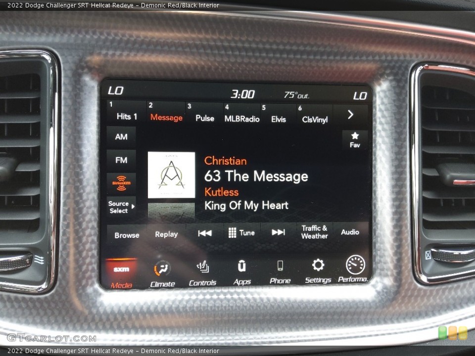 Demonic Red/Black Interior Controls for the 2022 Dodge Challenger SRT Hellcat Redeye #144610077