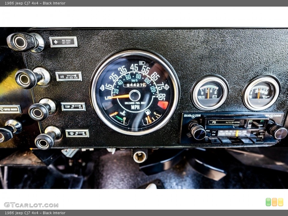 Black Interior Gauges for the 1986 Jeep CJ7 4x4 #144611751