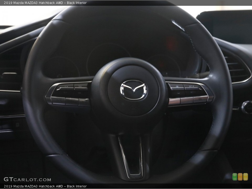 Black Interior Steering Wheel for the 2019 Mazda MAZDA3 Hatchback AWD #144611799