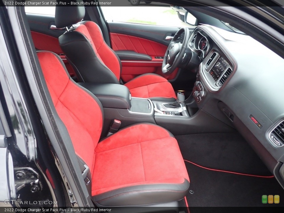 Black/Ruby Red Interior Front Seat for the 2022 Dodge Charger Scat Pack Plus #144615092