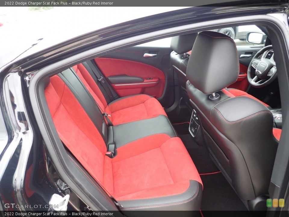 Black/Ruby Red Interior Rear Seat for the 2022 Dodge Charger Scat Pack Plus #144615107