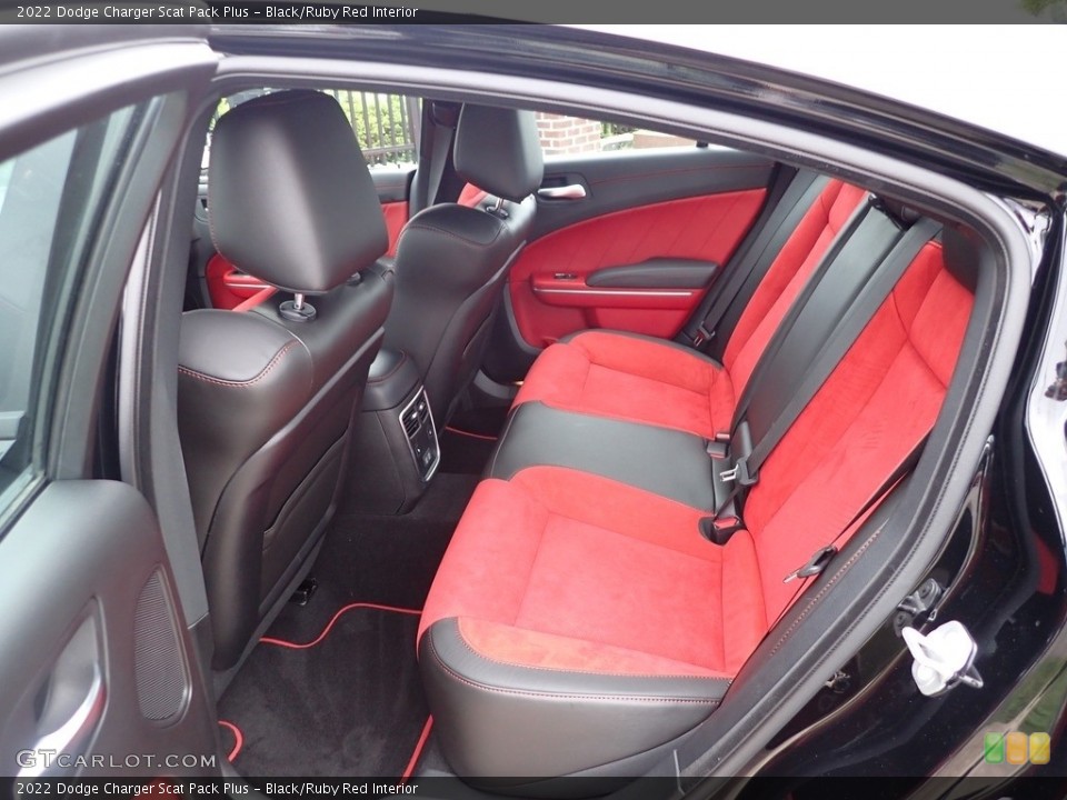Black/Ruby Red Interior Rear Seat for the 2022 Dodge Charger Scat Pack Plus #144615128