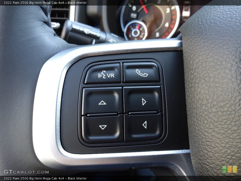 Black Interior Steering Wheel for the 2022 Ram 2500 Big Horn Mega Cab 4x4 #144617723