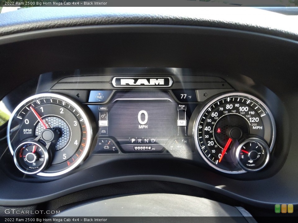 Black Interior Gauges for the 2022 Ram 2500 Big Horn Mega Cab 4x4 #144617762