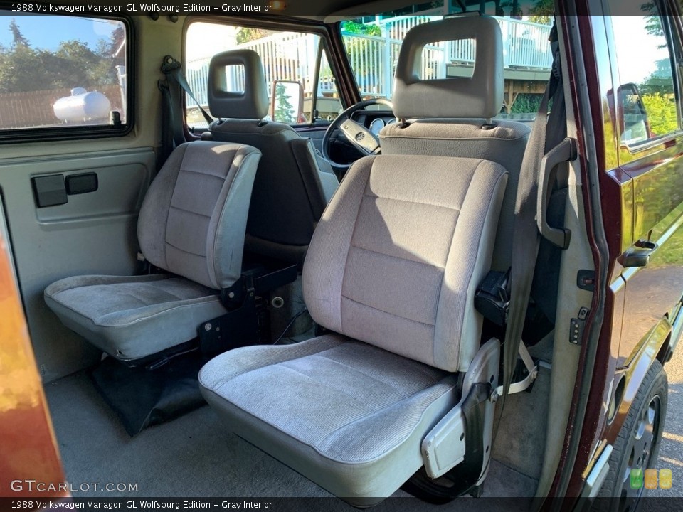Gray Interior Rear Seat for the 1988 Volkswagen Vanagon GL Wolfsburg Edition #144618050