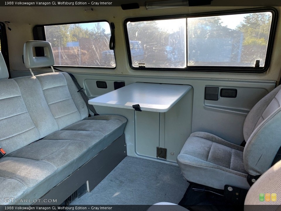Gray Interior Rear Seat for the 1988 Volkswagen Vanagon GL Wolfsburg Edition #144618149