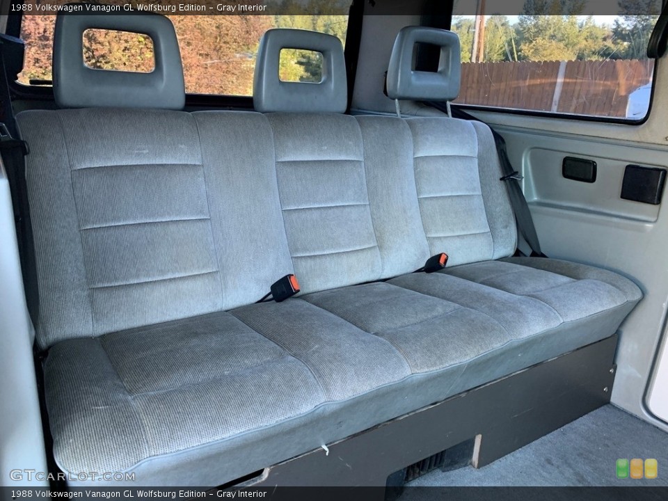 Gray Interior Rear Seat for the 1988 Volkswagen Vanagon GL Wolfsburg Edition #144618182