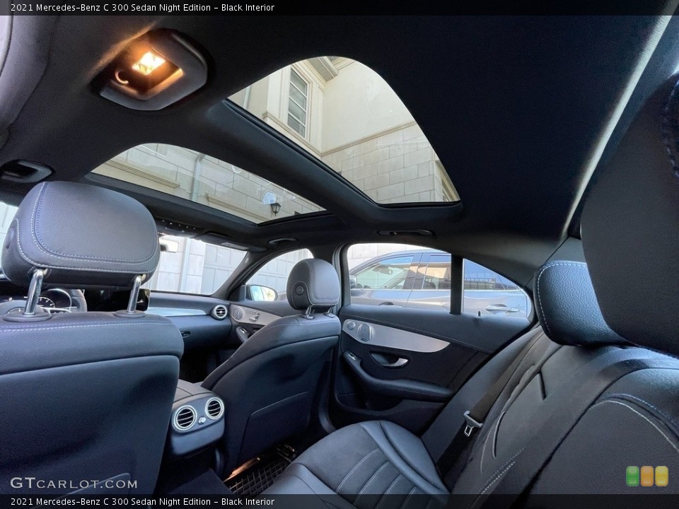 Black Interior Rear Seat for the 2021 Mercedes-Benz C 300 Sedan Night Edition #144618467