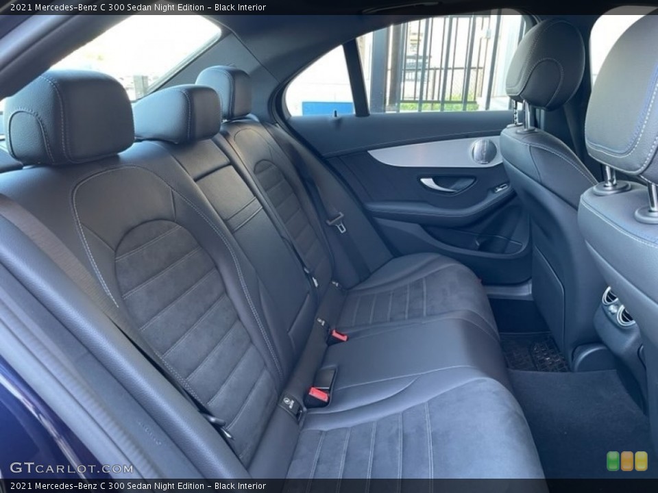 Black Interior Rear Seat for the 2021 Mercedes-Benz C 300 Sedan Night Edition #144618479