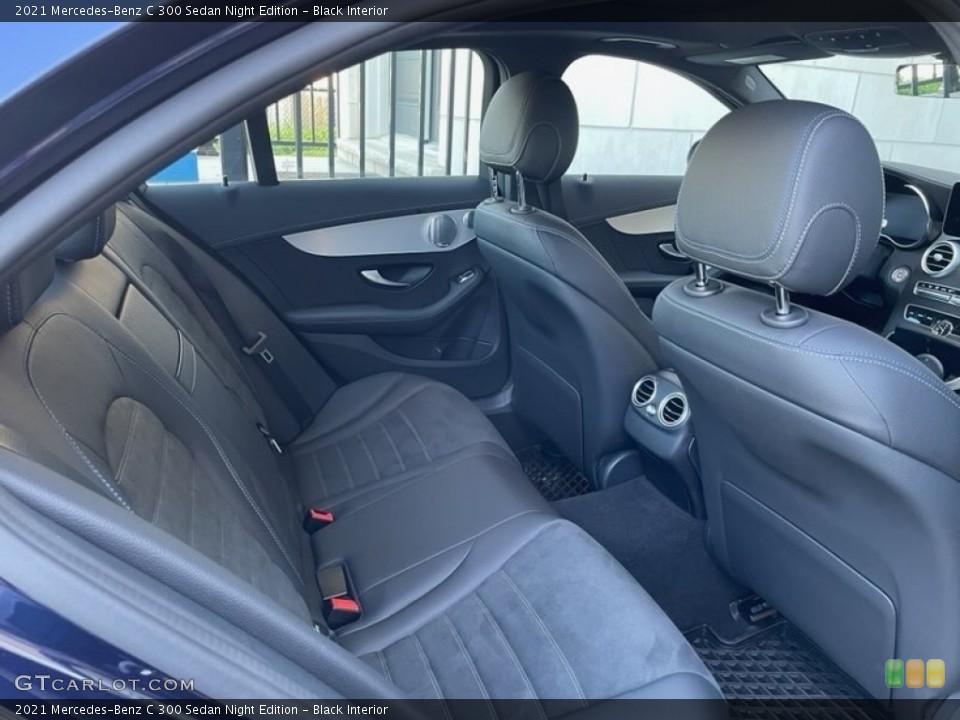 Black Interior Rear Seat for the 2021 Mercedes-Benz C 300 Sedan Night Edition #144618485