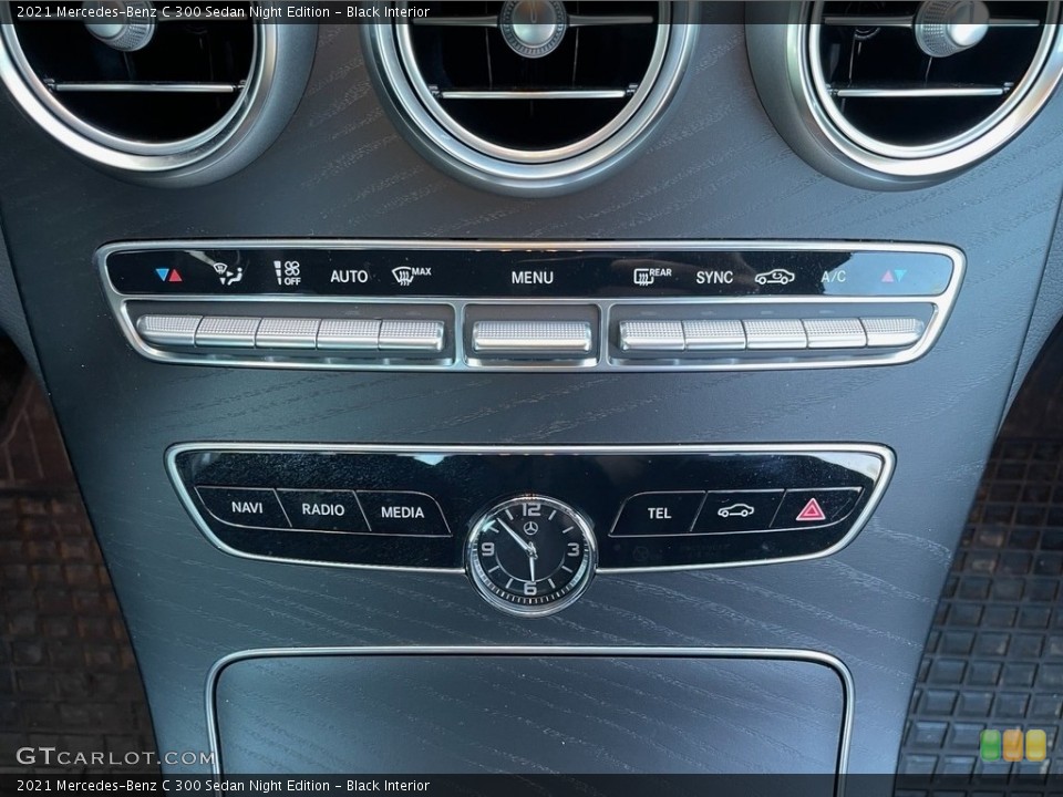 Black Interior Controls for the 2021 Mercedes-Benz C 300 Sedan Night Edition #144618641