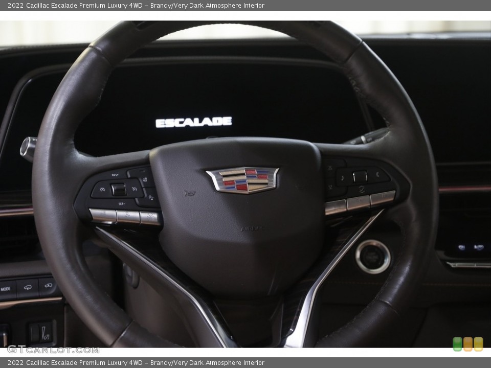 Brandy/Very Dark Atmosphere Interior Steering Wheel for the 2022 Cadillac Escalade Premium Luxury 4WD #144619286