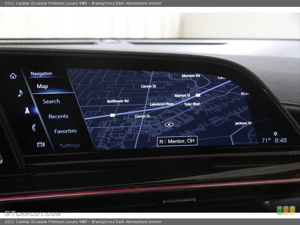 Brandy/Very Dark Atmosphere Interior Navigation for the 2022 Cadillac Escalade Premium Luxury 4WD #144619304