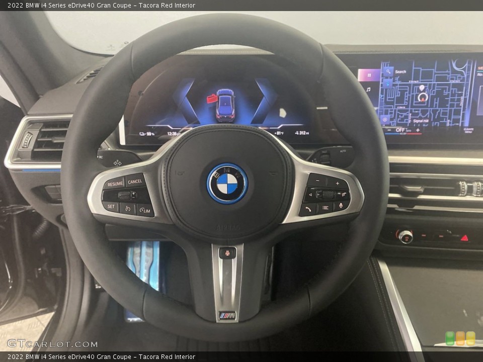 Tacora Red Interior Steering Wheel for the 2022 BMW i4 Series eDrive40 Gran Coupe #144620014