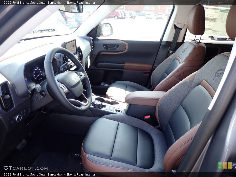 Ebony/Roast Interior Front Seat for the 2022 Ford Bronco Sport Outer Banks 4x4 #144621412