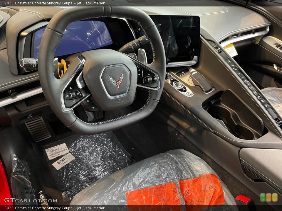 Jet Black Interior Steering Wheel for the 2023 Chevrolet Corvette Stingray Coupe #144621772