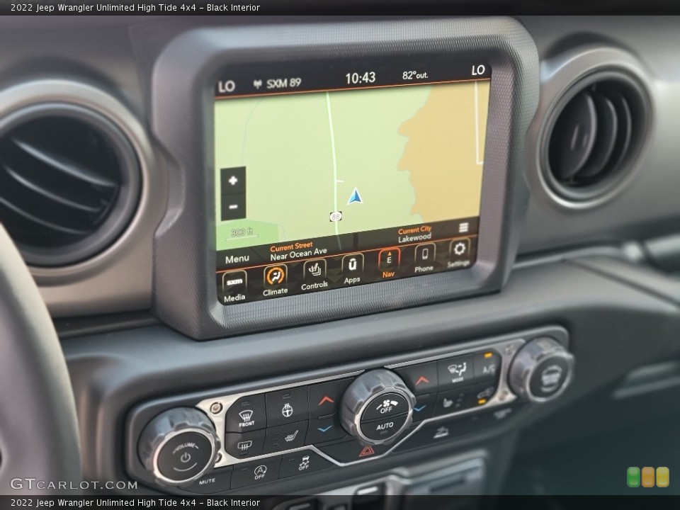 Black Interior Navigation for the 2022 Jeep Wrangler Unlimited High Tide 4x4 #144621850