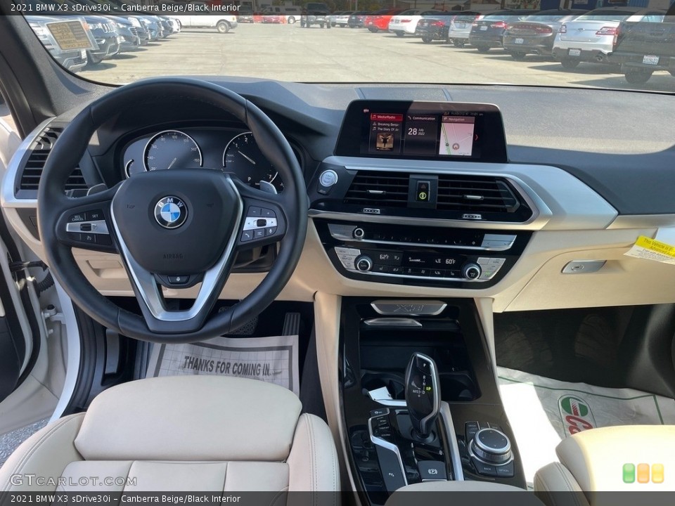 Canberra Beige/Black Interior Dashboard for the 2021 BMW X3 sDrive30i #144622081