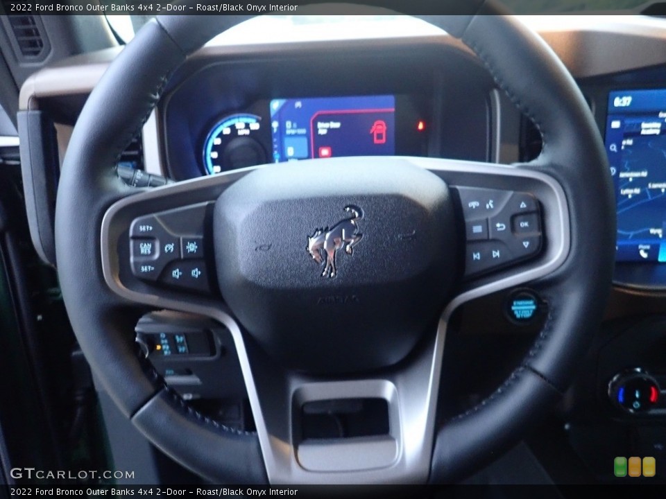 Roast/Black Onyx Interior Steering Wheel for the 2022 Ford Bronco Outer Banks 4x4 2-Door #144622522