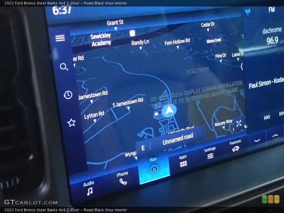 Roast/Black Onyx Interior Navigation for the 2022 Ford Bronco Outer Banks 4x4 2-Door #144622555