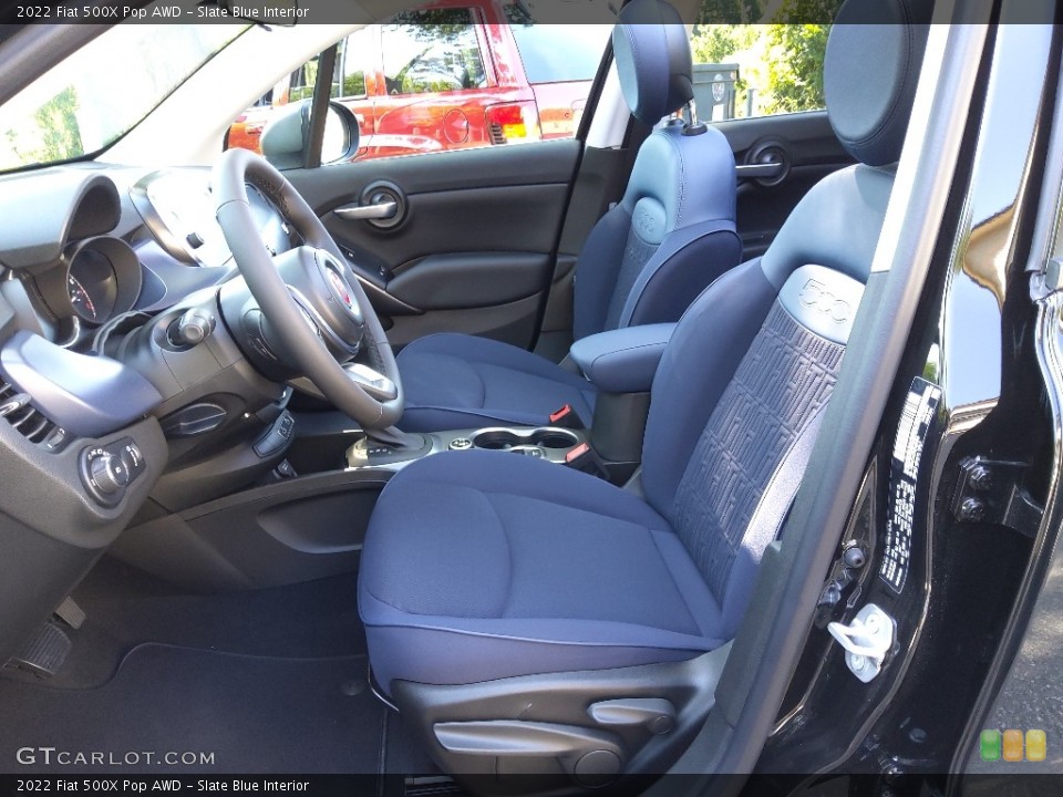 Slate Blue Interior Front Seat for the 2022 Fiat 500X Pop AWD #144622561