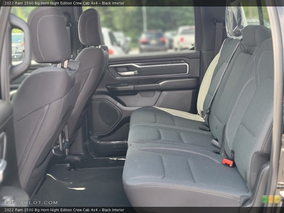 Black Interior Rear Seat for the 2022 Ram 1500 Big Horn Night Edition Crew Cab 4x4 #144622630