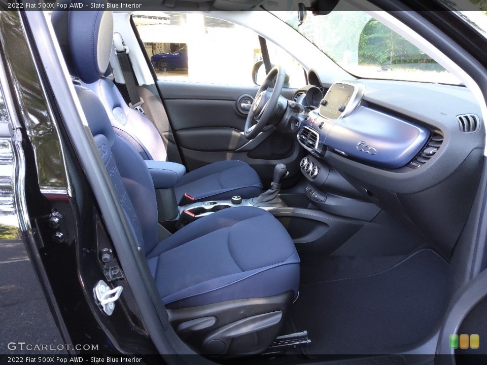 Slate Blue Interior Front Seat for the 2022 Fiat 500X Pop AWD #144622693