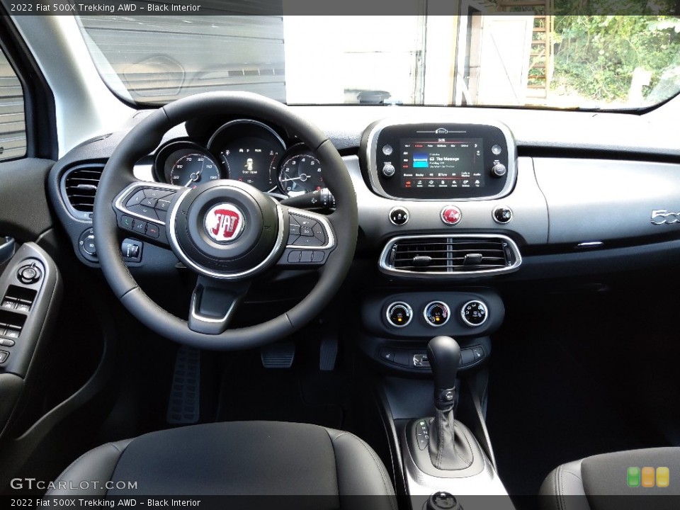 Black Interior Dashboard for the 2022 Fiat 500X Trekking AWD #144623326