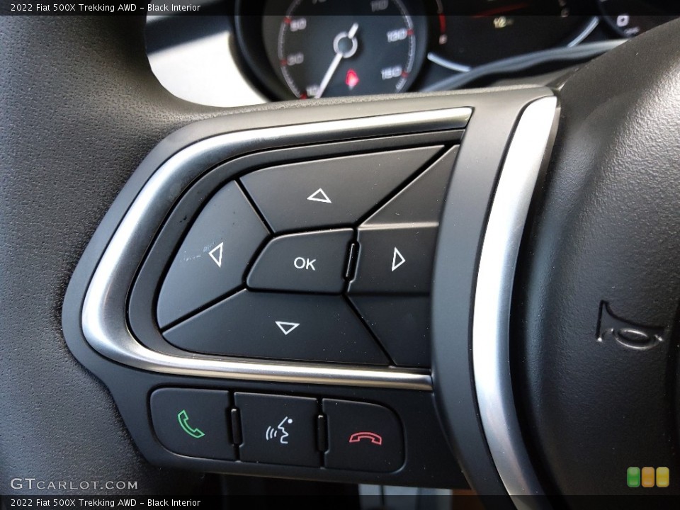 Black Interior Steering Wheel for the 2022 Fiat 500X Trekking AWD #144623350