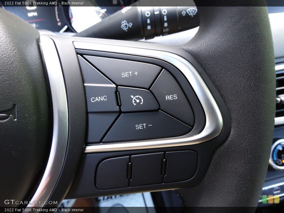 Black Interior Steering Wheel for the 2022 Fiat 500X Trekking AWD #144623371