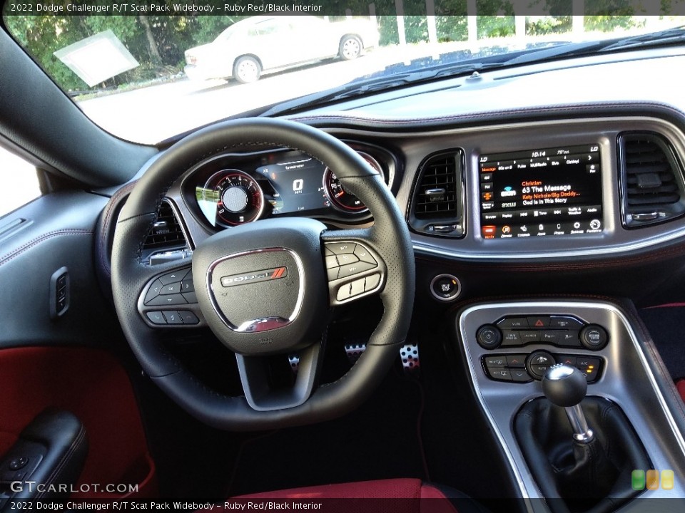 Ruby Red/Black Interior Dashboard for the 2022 Dodge Challenger R/T Scat Pack Widebody #144623941