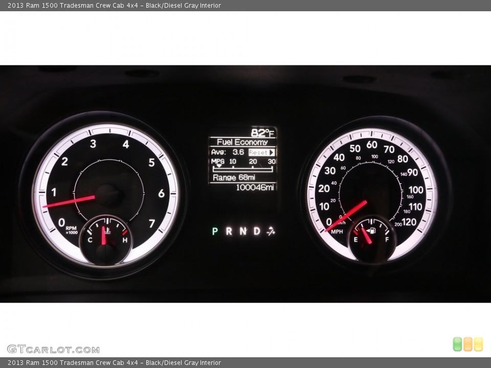 Black/Diesel Gray Interior Gauges for the 2013 Ram 1500 Tradesman Crew Cab 4x4 #144626392