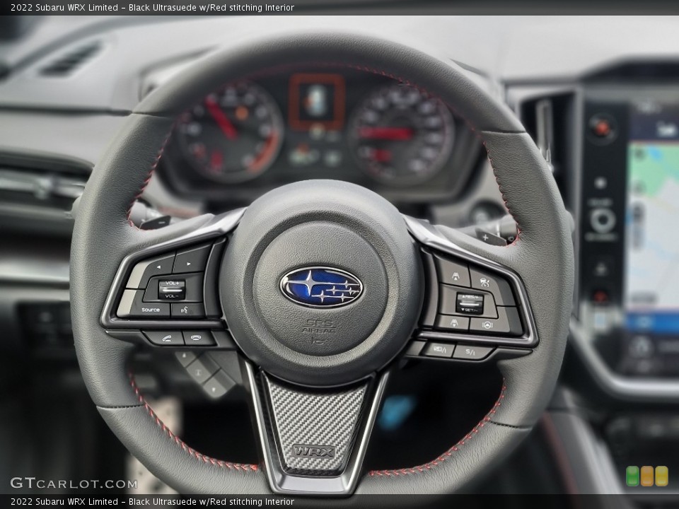 Black Ultrasuede w/Red stitching Interior Steering Wheel for the 2022 Subaru WRX Limited #144626843