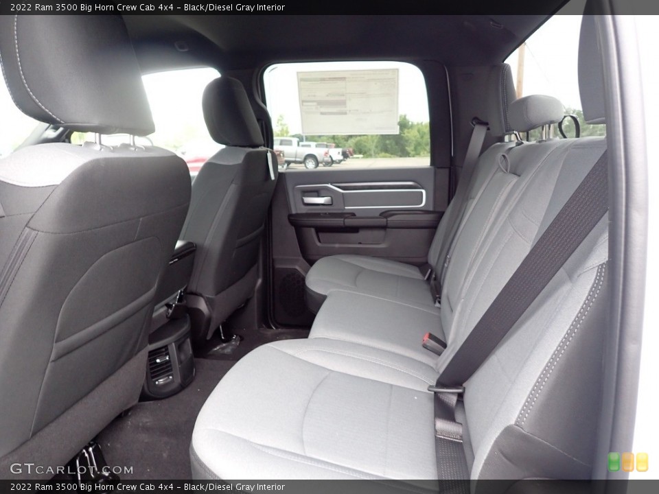 Black/Diesel Gray Interior Rear Seat for the 2022 Ram 3500 Big Horn Crew Cab 4x4 #144627335