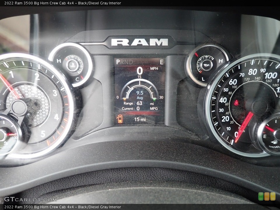 Black/Diesel Gray Interior Gauges for the 2022 Ram 3500 Big Horn Crew Cab 4x4 #144627428