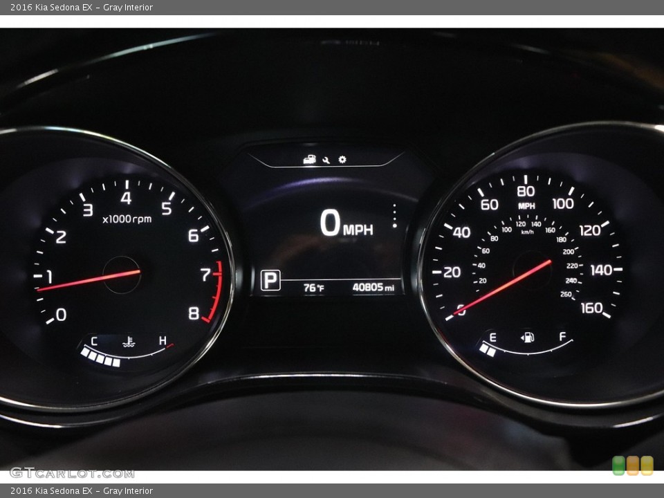 Gray Interior Gauges for the 2016 Kia Sedona EX #144627580