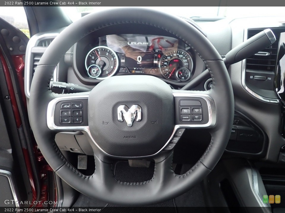 Black Interior Steering Wheel for the 2022 Ram 2500 Laramie Crew Cab 4x4 #144628430
