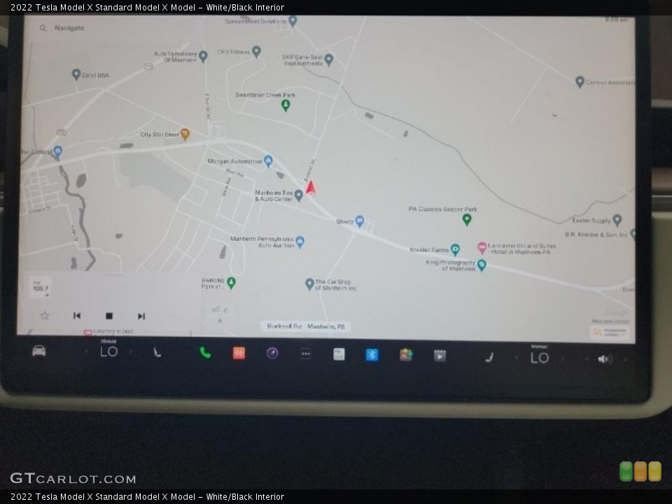 White/Black Interior Navigation for the 2022 Tesla Model X  #144629675