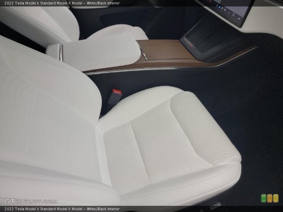 White/Black Interior Front Seat for the 2022 Tesla Model X  #144629693