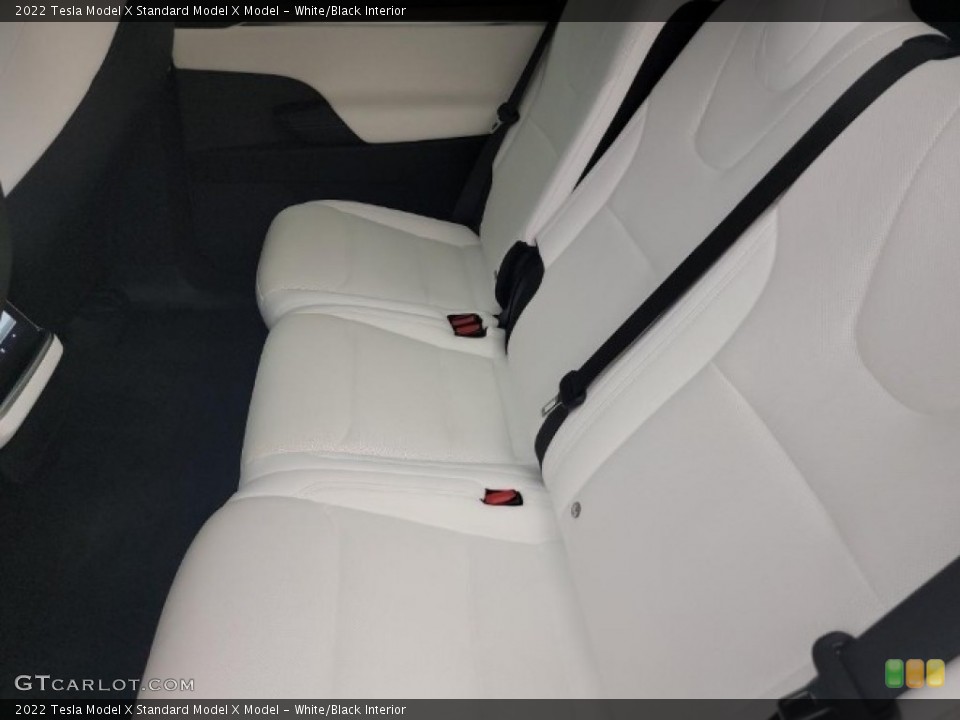 White/Black Interior Rear Seat for the 2022 Tesla Model X  #144629708