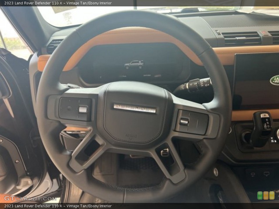 Vintage Tan/Ebony Interior Steering Wheel for the 2023 Land Rover Defender 110 X #144629747