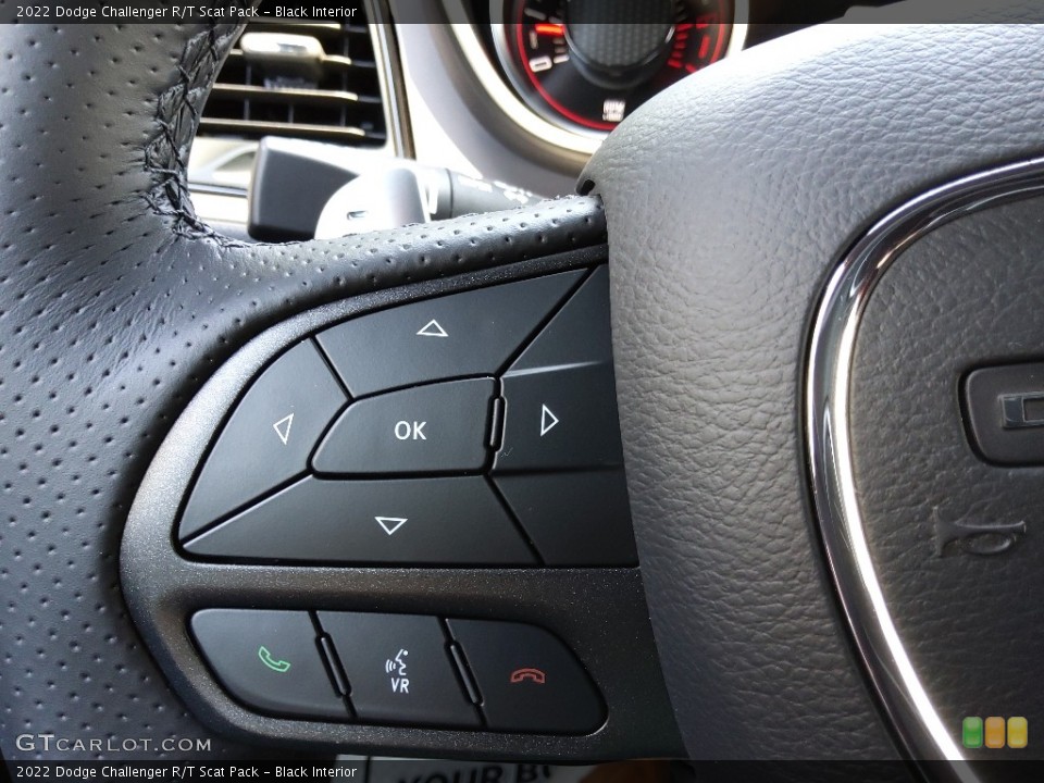 Black Interior Steering Wheel for the 2022 Dodge Challenger R/T Scat Pack #144630554