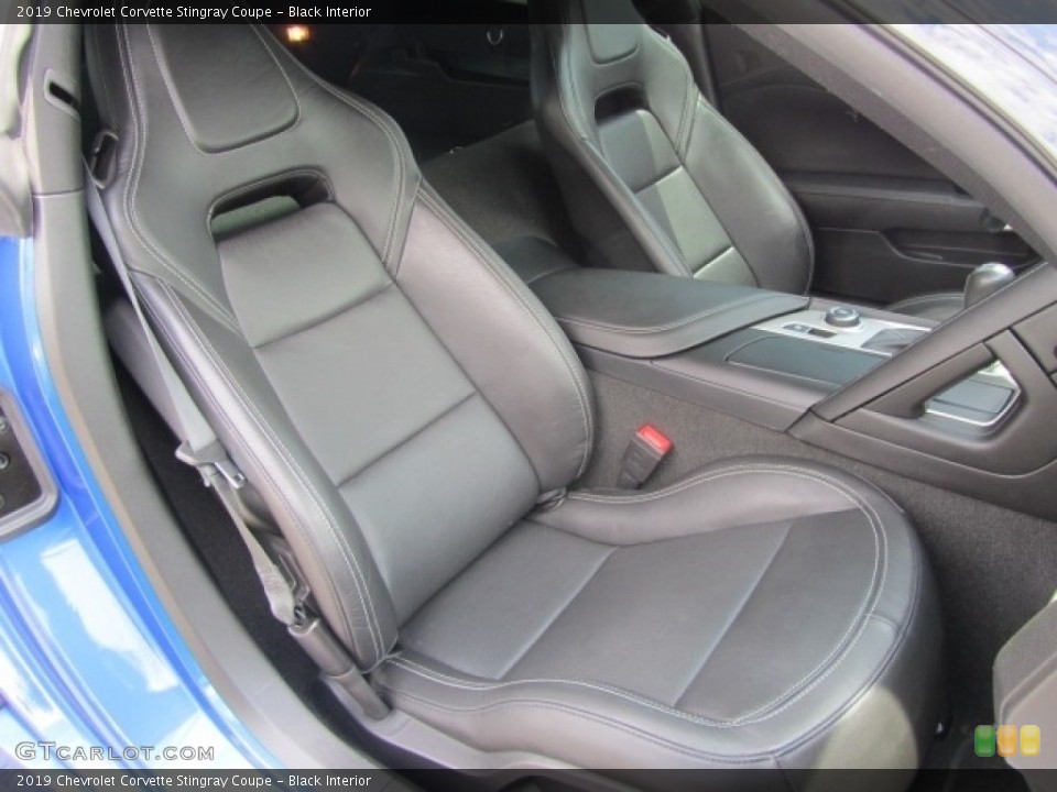 Black Interior Front Seat for the 2019 Chevrolet Corvette Stingray Coupe #144632442