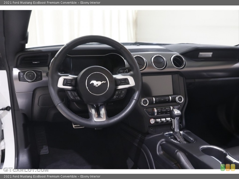Ebony Interior Dashboard for the 2021 Ford Mustang EcoBoost Premium Convertible #144637683