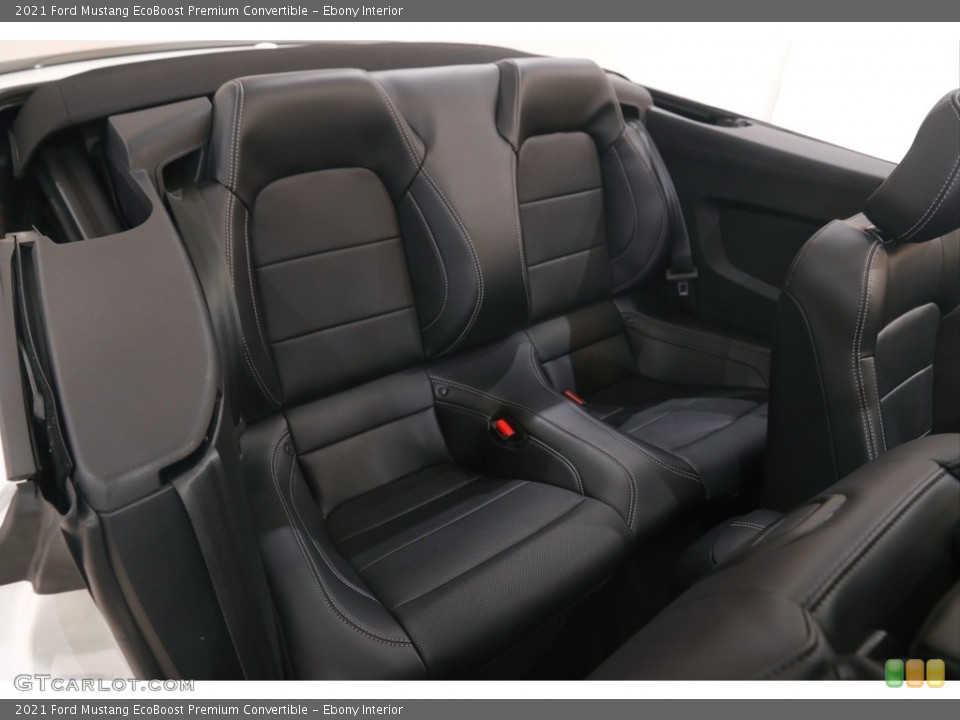 Ebony Interior Rear Seat for the 2021 Ford Mustang EcoBoost Premium Convertible #144637854